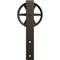 Ekena Millwork Premium Wagon Wheel Roller Hanger w/ Bolts for Barn Door for 1 3/8" Doors, Bronze Texture GB60013RWBZ - alternate 1